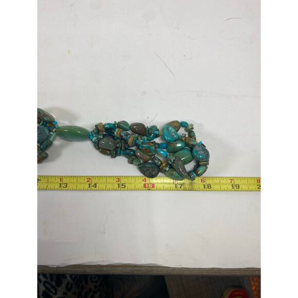 Native American Navajo Multi-Strand Turquoise Necklace - Picture 5 of 5